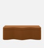 Velmora Wave Storage Bench In Caramel Brown Colour