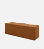 Velmora Wave Storage Bench In Caramel Brown Colour