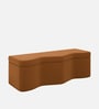 Velmora Wave Storage Bench In Caramel Brown Colour