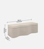 Velmora Wave Storage Bench In Grey Colour