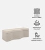 Velmora Wave Storage Bench In Grey Colour