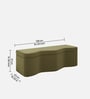 Velmora Wave Storage Bench In Moss Green Colour