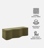 Velmora Wave Storage Bench In Moss Green Colour