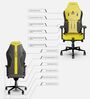 Velocity Leather Gaming Chair in Yellow & Black Colour