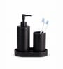 Black Velora 3-Piece Designer Bathroom Organizer Set