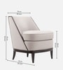 Velora Fabric Lounge Chair In Beige Color
