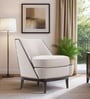 Velora Fabric Lounge Chair In Beige Color