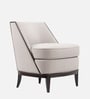 Velora Fabric Lounge Chair In Beige Color