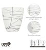 Velora Frosted White Glass Uplighter Wall Light With Black Pattern Modern Decorative Wall Lamp For Bedroom, Living Room & Hallway (E27 Compatible)