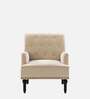 Velora Tufted Back Fabric 1 Seater Sofa In Off White Colour
