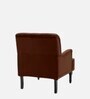 Velora Tufted Back Fabric 1 Seater Sofa In Brown Colour