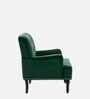 Velora Tufted Back Fabric 1 Seater Sofa In Green Colour