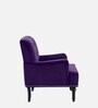 Velora Tufted Back Fabric 1 Seater Sofa In Purple Colour