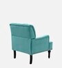 Velora Tufted Back Fabric 1 Seater Sofa In Sea Green Colour