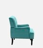 Velora Tufted Back Fabric 1 Seater Sofa In Sea Green Colour