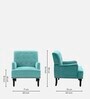 Velora Tufted Back Fabric 1 Seater Sofa In Sea Green Colour