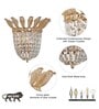 Veloria Honey Crystal Wall Light With Gold Finish Metal Body Modern Decorative Crystal Wall Lamp For Bedroom, Living Room & Hallway (E14 Compatible)