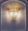 Veloria Honey Crystal Wall Light With Gold Finish Metal Body Modern Decorative Crystal Wall Lamp For Bedroom, Living Room & Hallway (E14 Compatible)