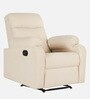 Veloura Fabric 1 Seater Manual Recliner in Beige Colour