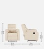 Veloura Fabric 1 Seater Manual Recliner in Beige Colour