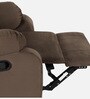 Veloura Fabric 1 Seater Manual Recliner in Brown Colour