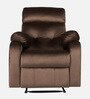 Veloura Fabric 1 Seater Manual Recliner in Brown Colour