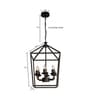 Velsa 6Lt Black Chandelier