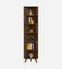 Veluno  Corner Bookshelf in Brown Color