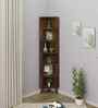 Veluno  Corner Bookshelf in Brown Color