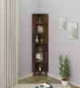 Veluno  Corner Bookshelf in Brown Color