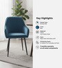 Velutinous Velvet Guest Chairs In Blue  Colour