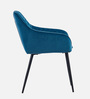 Velutinous Velvet Guest Chairs In Blue  Colour