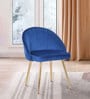 Velutinous Velvet Guest Chairs In Blue  Colour