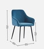 Velutinous Velvet Guest Chairs In Blue  Colour