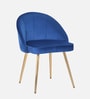 Velutinous Velvet Guest Chairs In Blue  Colour
