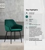 Velutinous Velvet Guest Chairs In Green  Colour
