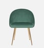 Velutinous Velvet Guest Chairs In Green  Colour
