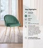 Velutinous Velvet Guest Chairs In Green  Colour