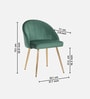 Velutinous Velvet Guest Chairs In Green  Colour