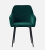 Velutinous Velvet Guest Chairs In Green  Colour
