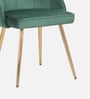 Velutinous Velvet Guest Chairs In Green  Colour