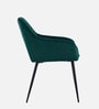 Velutinous Velvet Guest Chairs In Green  Colour