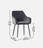 Velutinous Velvet Guest Chairs In Grey  Colour