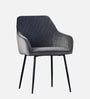 Velutinous Velvet Guest Chairs In Grey  Colour