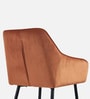Velutinous Velvet Guest Chairs In Orange  Colour