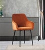 Velutinous Velvet Guest Chairs In Orange  Colour