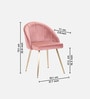 Velutinous Velvet Guest Chairs In Pink Colour