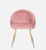 Velutinous Velvet Guest Chairs In Pink Colour