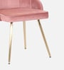 Velutinous Velvet Guest Chairs In Pink Colour