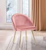 Velutinous Velvet Guest Chairs In Pink Colour